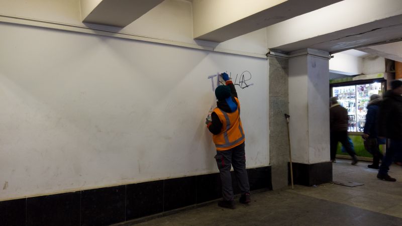 Brick Graffiti Cleaning